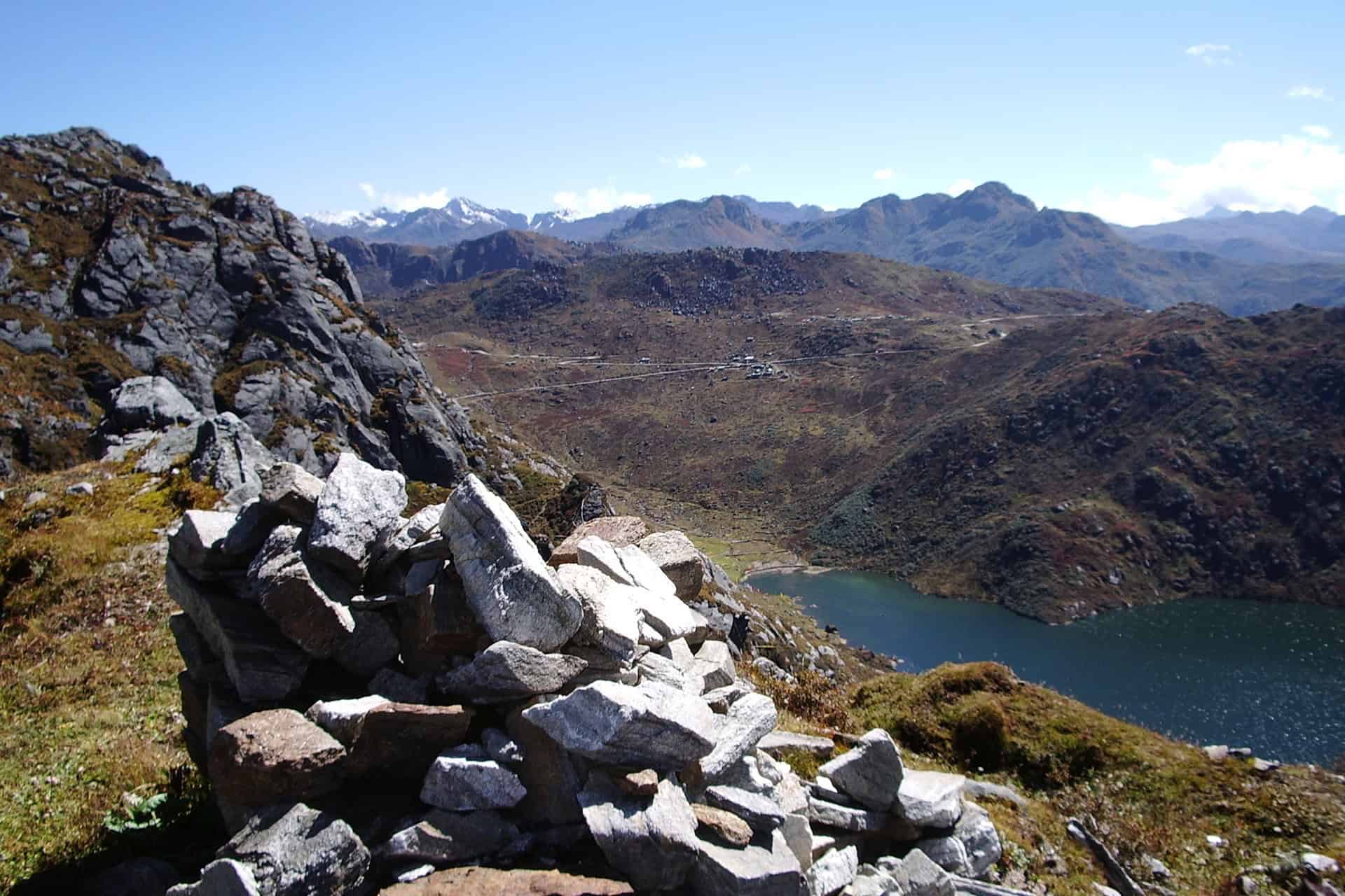 From the vantage point you can get a glimpse of the Tibetan plateau